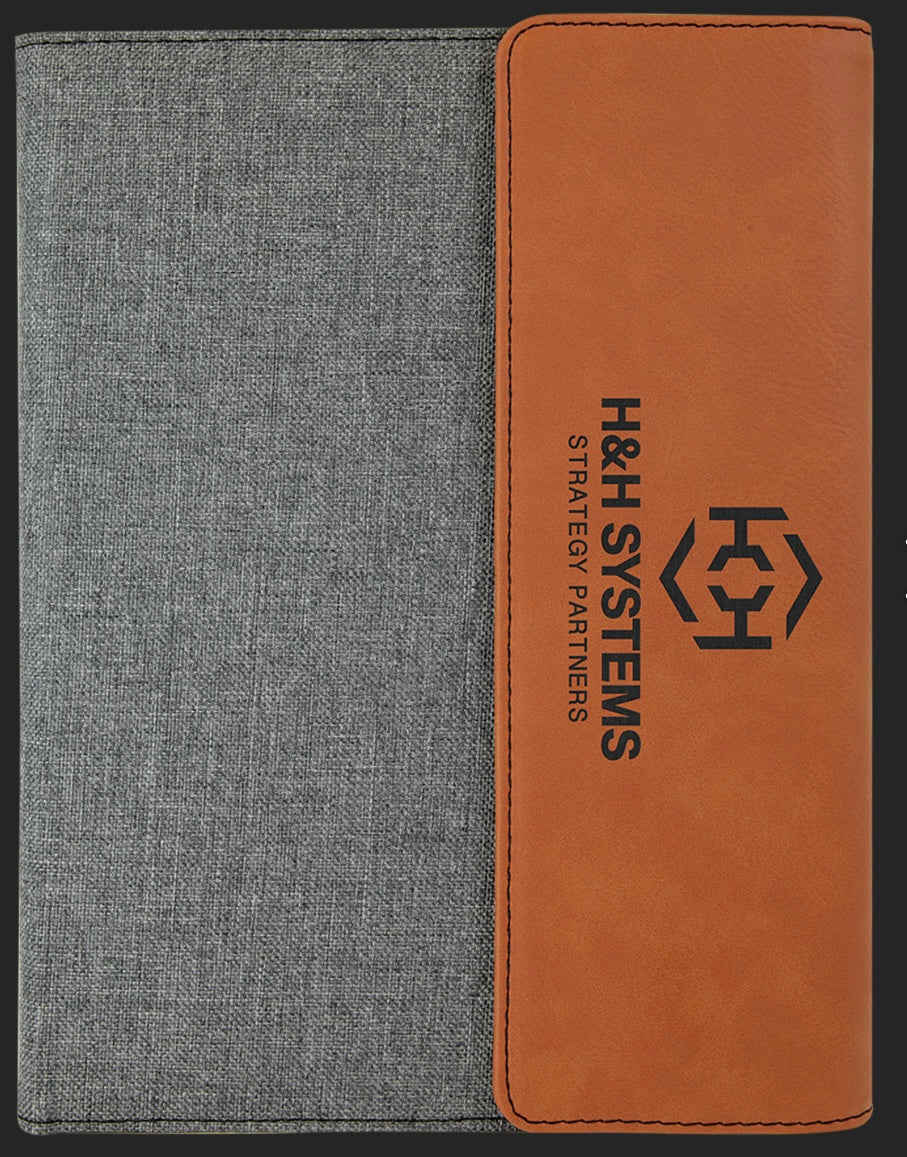 Leatherette Portfolios with notepad.