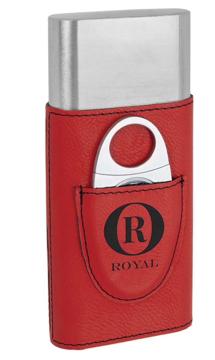 Leatherette Cigar Case with Cutter