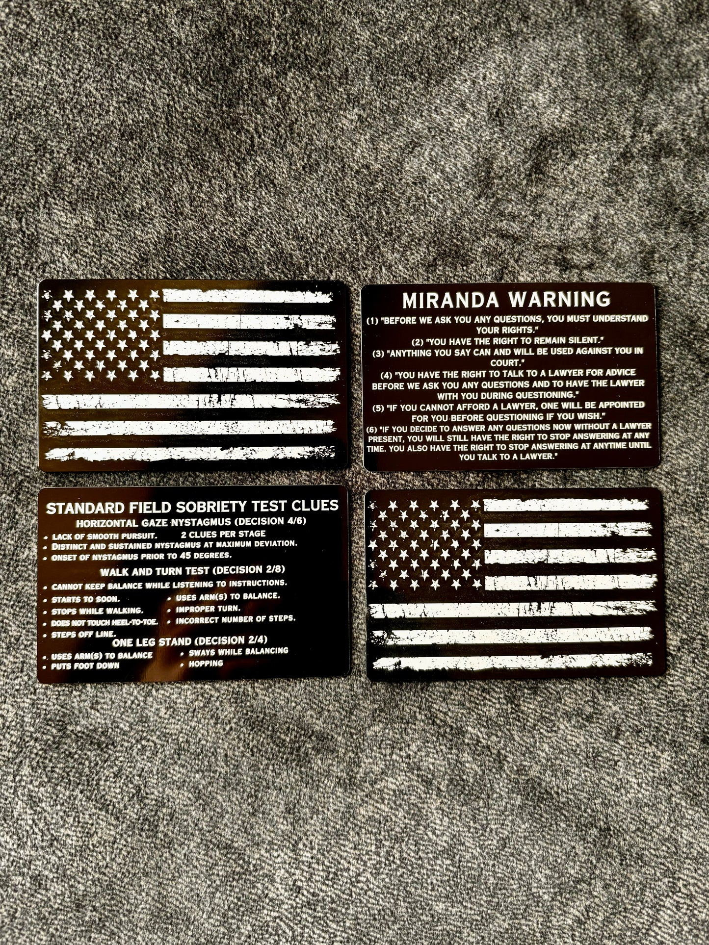 Metal Cop Cards