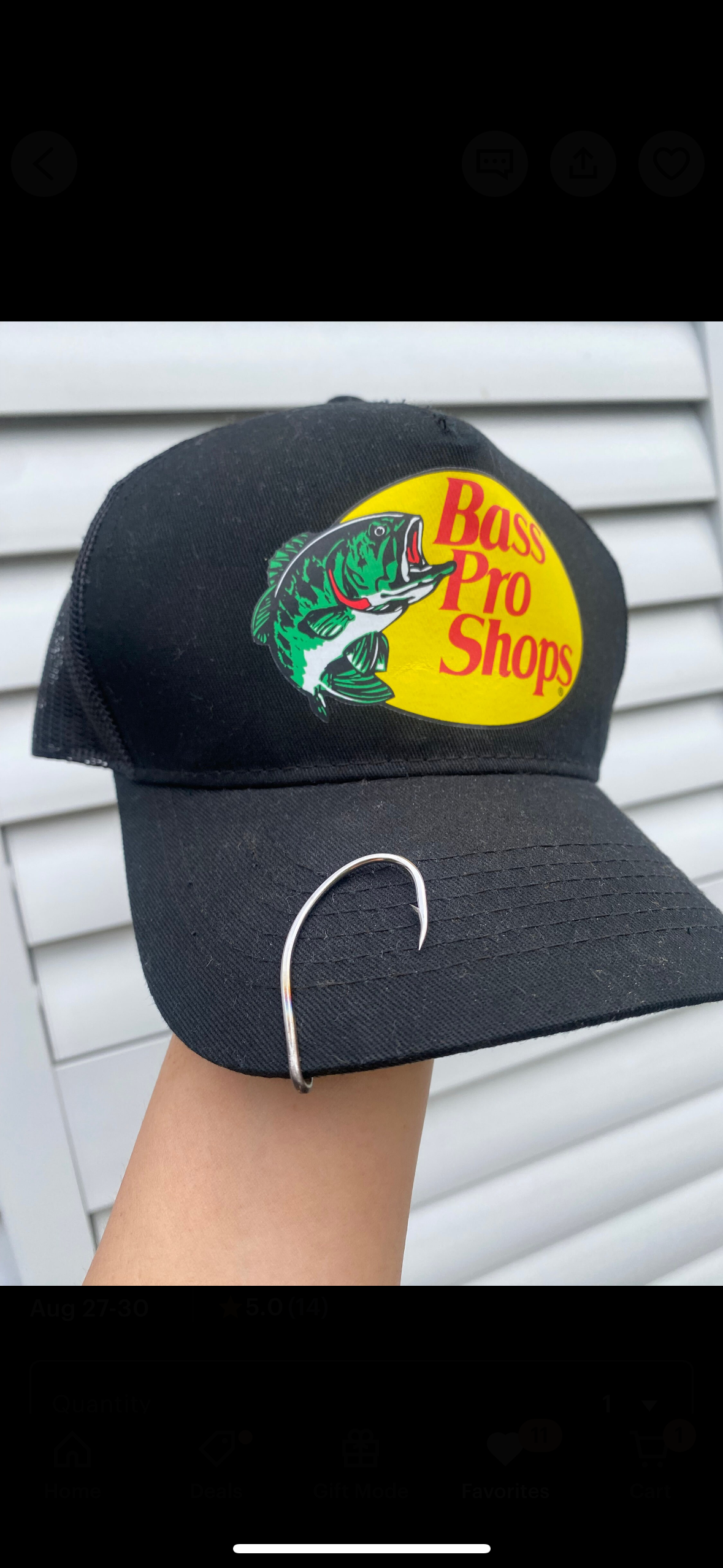 Baseball Hat Fish Hook