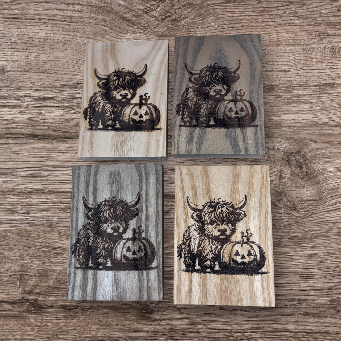 Highland Cow Decoration Block