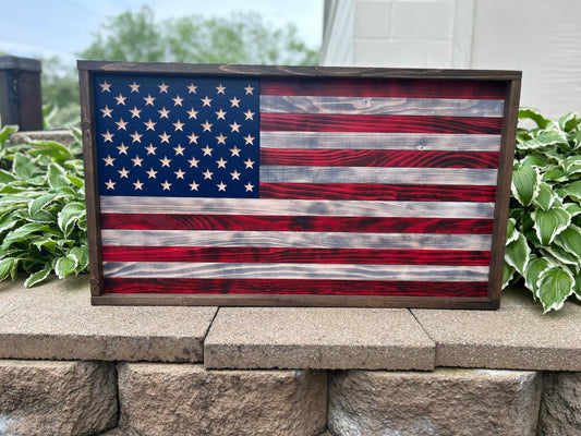 33” Wooden American Flag