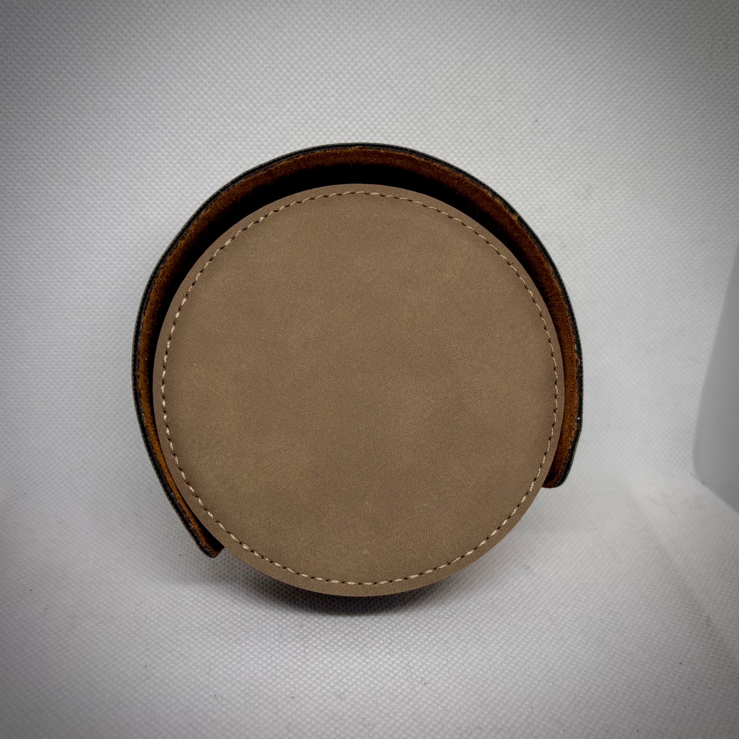 4” Custom Leatherette Circular Coaster set of 6