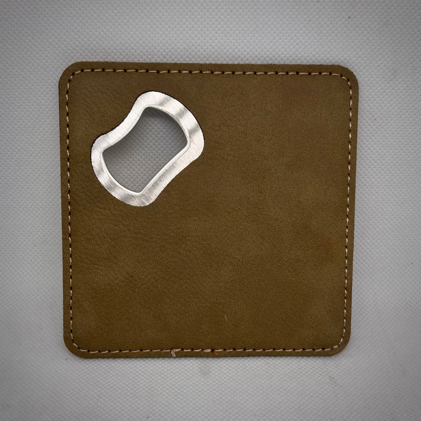 Leatherette Bottle Opener Coasters