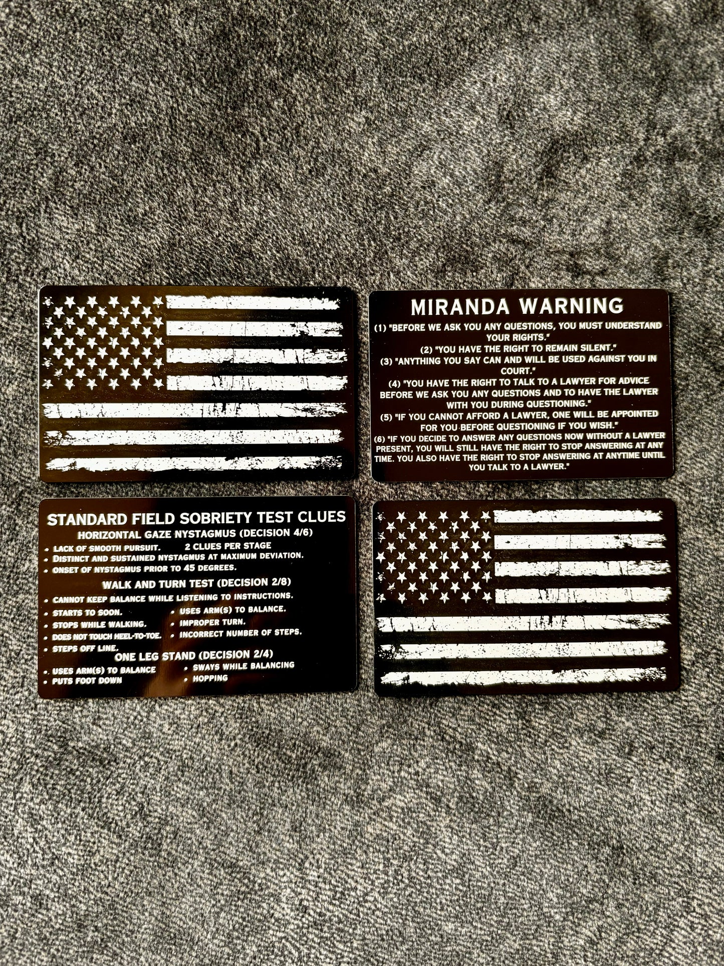 Distressed Flag Cop Cards