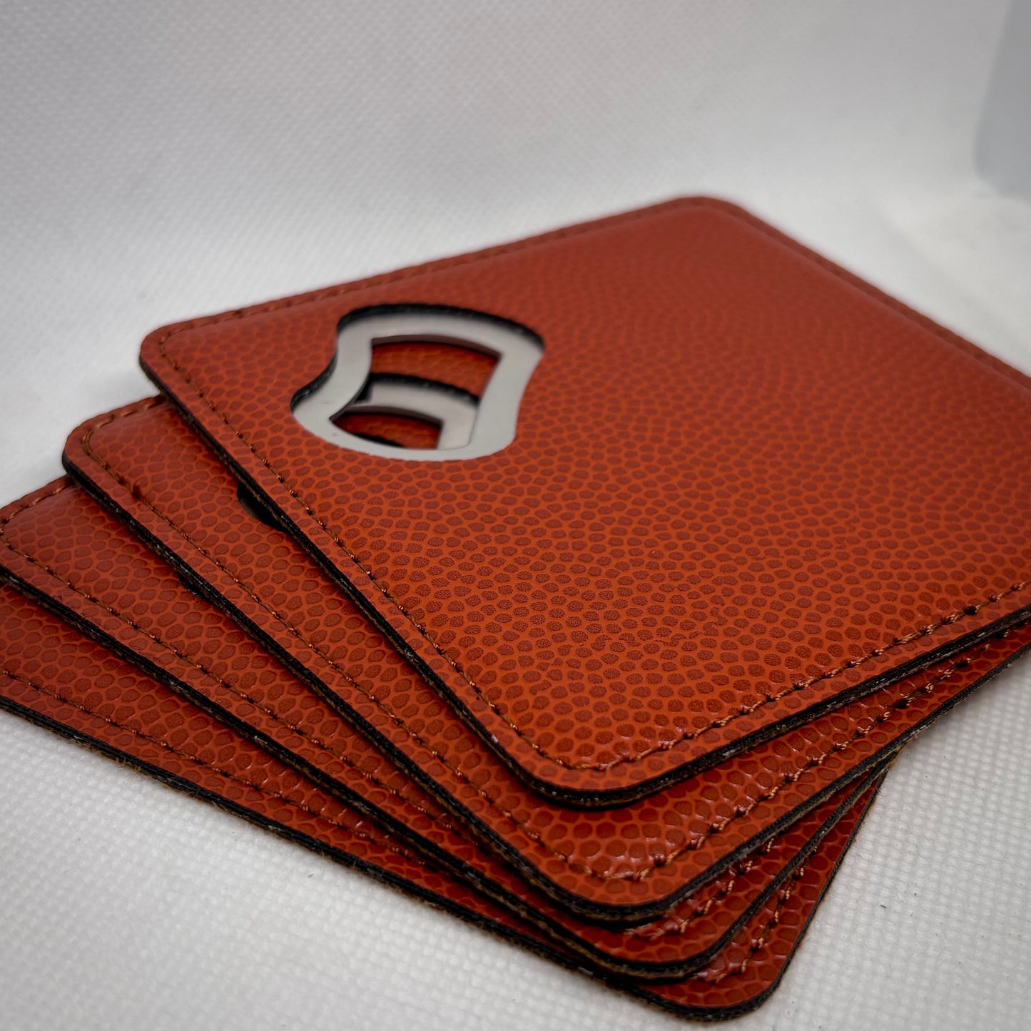 Leatherette Bottle Opener Coasters